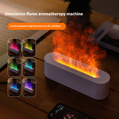 Simulated Flame Humidifier with Aromatherapy Function