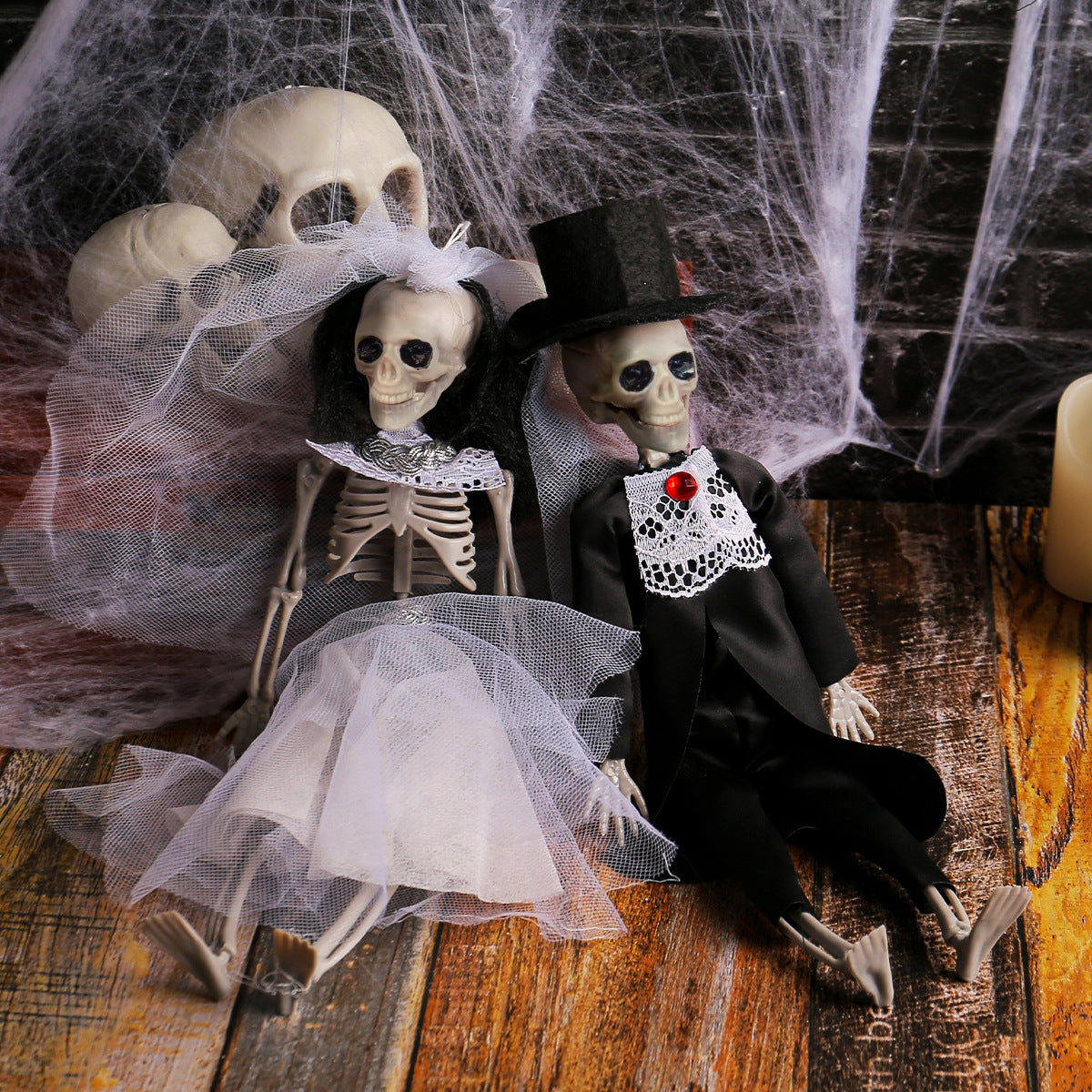 Halloween Skeleton Bride and Groom