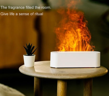 Simulated Flame Humidifier with Aromatherapy Function